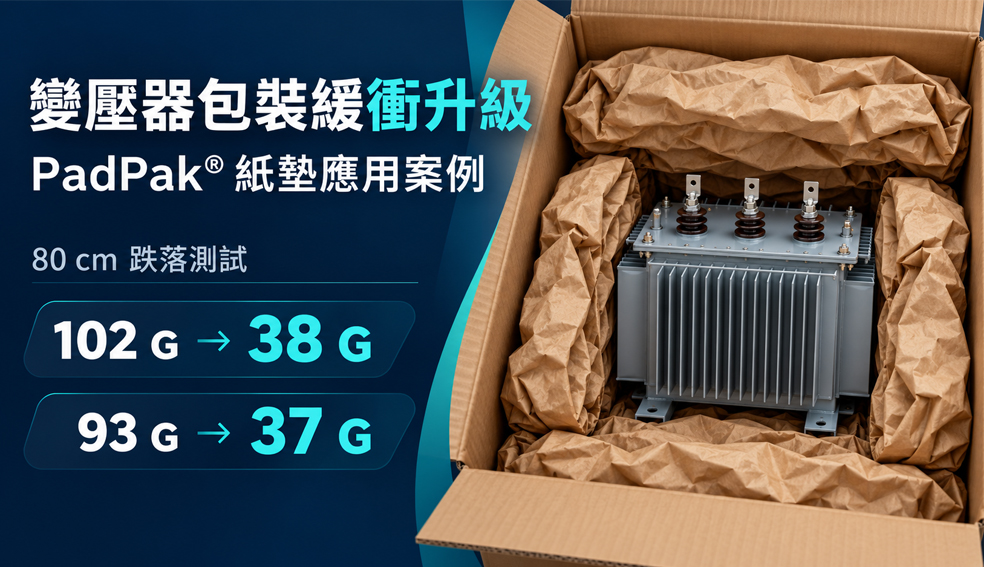 Ranpak緩衝紙墊取代紙板，提升變壓器防護力｜竣品國際