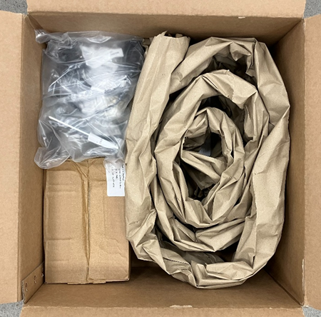 Ranpak-PadPak紙墊緩衝系統 -閥門包裝設計步驟1-專業設計提供 360 度無死角緩衝