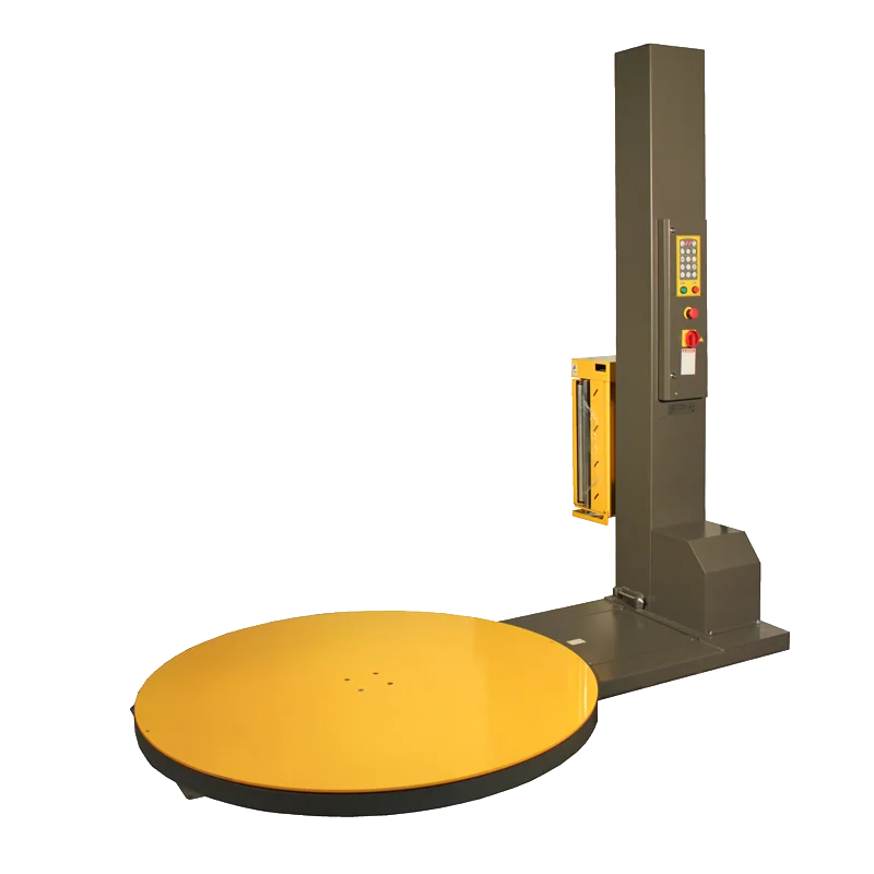 AP300 半自動轉盤式膠膜棧板包裝機(預拉型) | 250%高延伸省膜 | 智慧圖像觸控