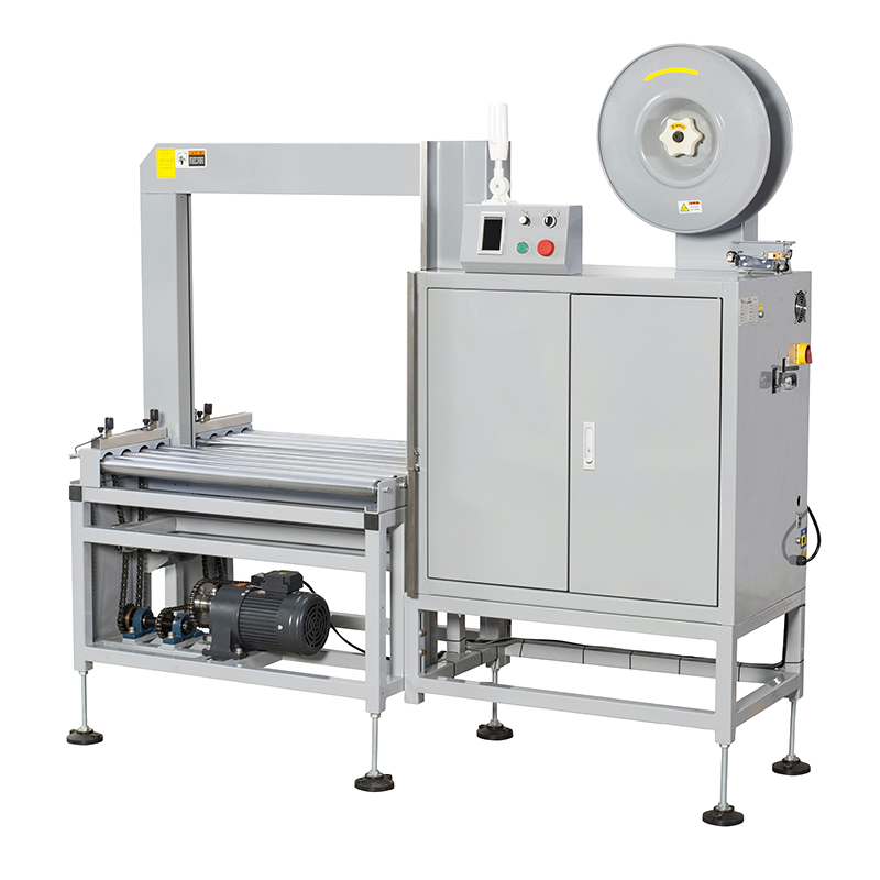 Q8Y-T 全自動側打式鋼製滾筒打包機 | 側邊封箱防塵防水 | 承重 100KG 重型包裝