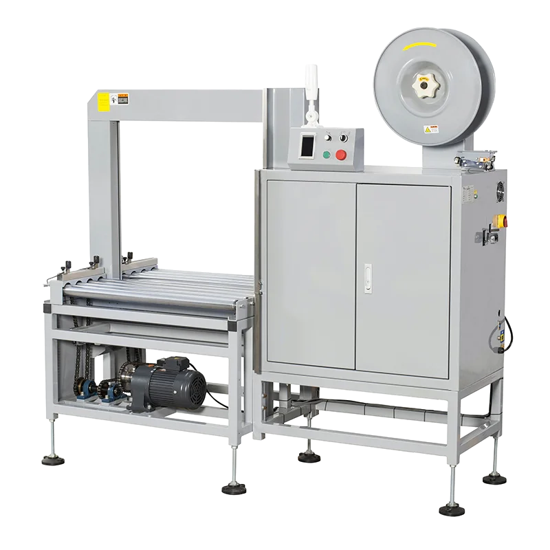 Q8Y-T 全自動側打式鋼製滾筒打包機 | 側邊封箱防塵防水 | 承重 100KG 重型包裝