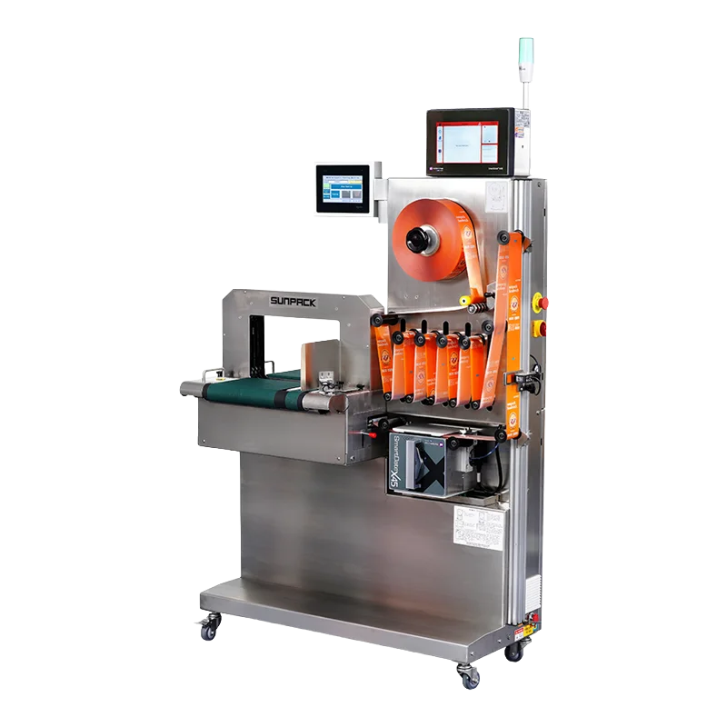 TPK-3720AVTR 全自動真空定位束帶機：整合TTO熱轉印與動力輸送帶，智慧化打印包裝首選 | 竣品國際