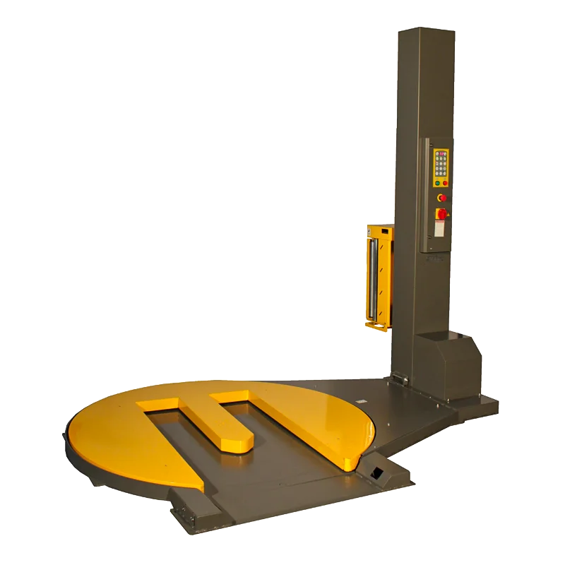 AP300W 拖板車專用膠膜棧板包裝機(預拉型) | 油壓車直進免斜坡 | 250%預拉省膜