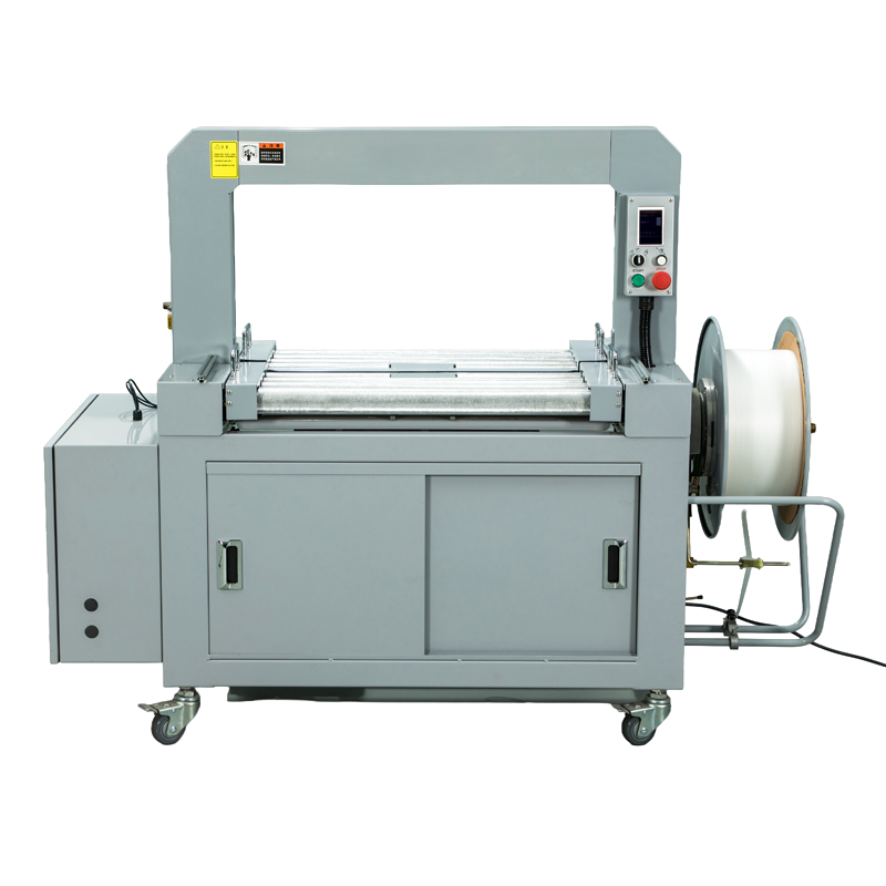 Q8-T 全自動鋼製滾筒打包機 | 承重 100KG 重型包裝 | 動力輸送產線整合