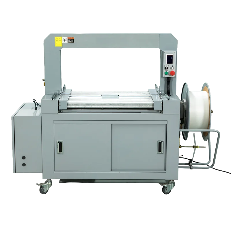 Q8-T 全自動鋼製滾筒打包機 | 承重 100KG 重型包裝 | 動力輸送產線整合