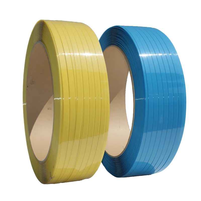 多色 PET 塑鋼帶 (透明/黃/藍/黑) | 貨物分級識別與客製化包裝推薦 - 竣品國際