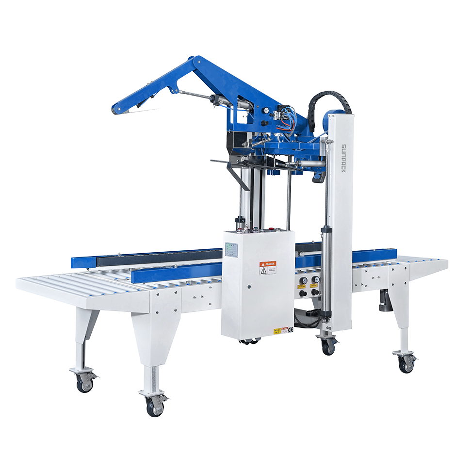 TPK-558AF 全自動隨機摺蓋封箱機｜自動感應尺寸、自動摺蓋、旗艦無人化機型