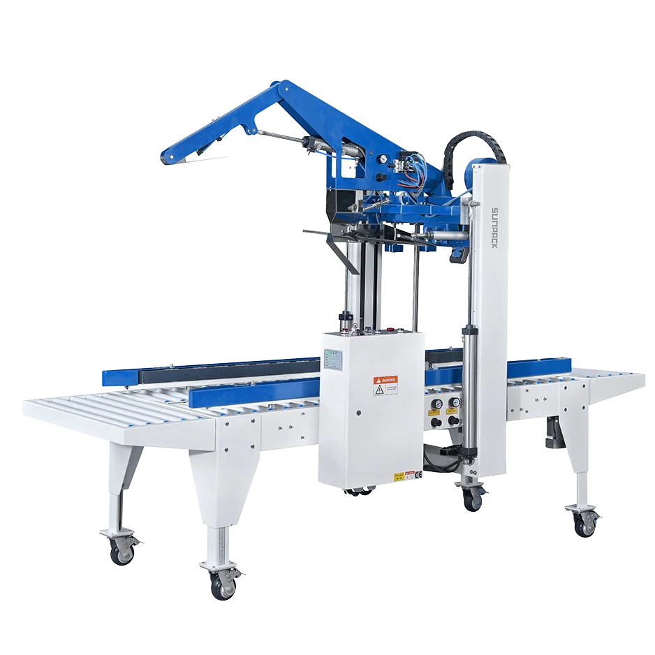 TPK-558AF 全自動隨機摺蓋封箱機｜自動感應尺寸、自動摺蓋、旗艦無人化機型