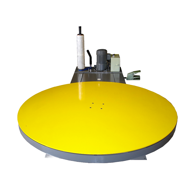 AP50 簡易式轉盤膠膜棧板包裝機 | 腳踏啟動、載重2噸 | 經濟型裹膜機