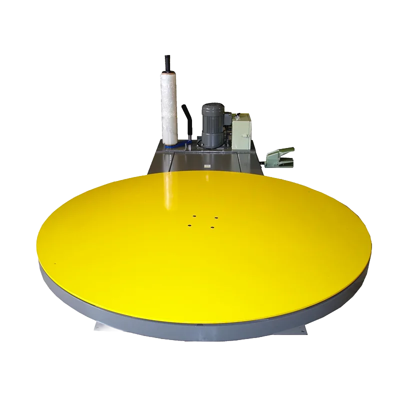 AP50 簡易式轉盤膠膜棧板包裝機 | 腳踏啟動、載重2噸 | 經濟型裹膜機