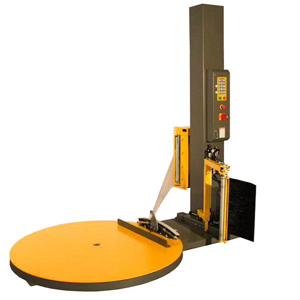 AP360 全自動轉盤式膠膜棧板包裝機(預拉型) | 遙控免下車、自動夾切膜 | 最高省膜250%