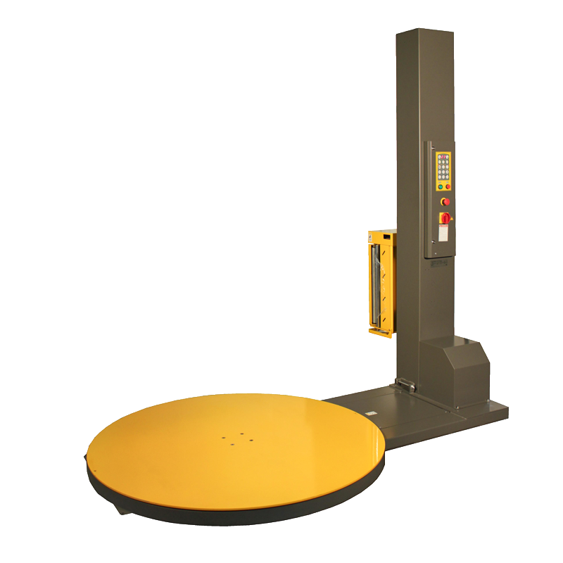 AP300 半自動轉盤式膠膜棧包裝機 (預拉型)