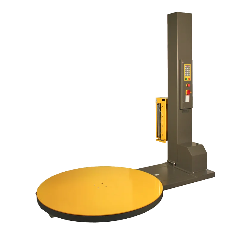 AP300 半自動轉盤式膠膜棧包裝機 (預拉型)